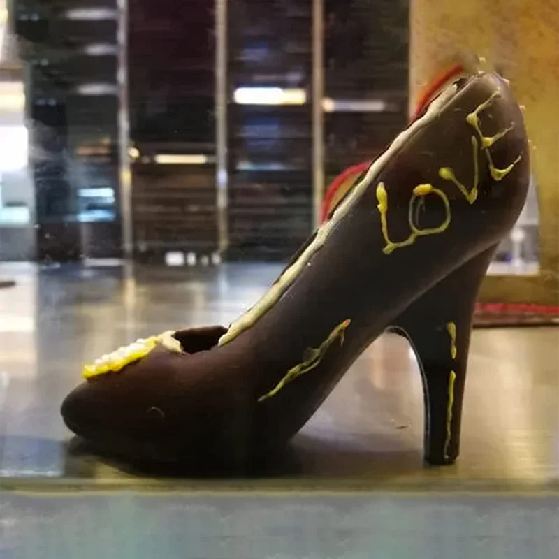 3D Højhælet Sko Chokoladeform