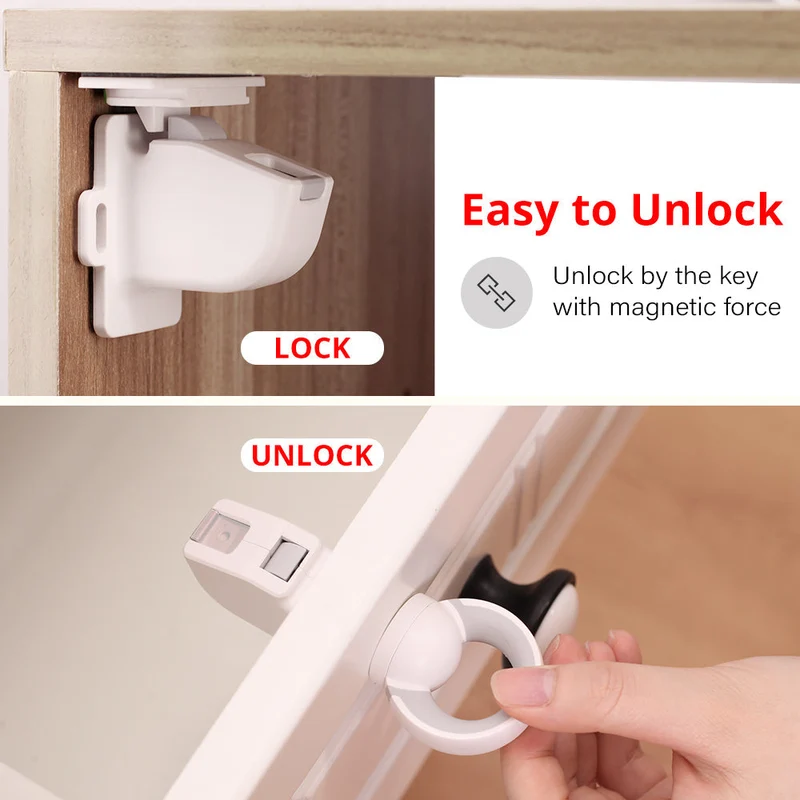 Baby Magnetisk Usynlig Sikkerhedslås