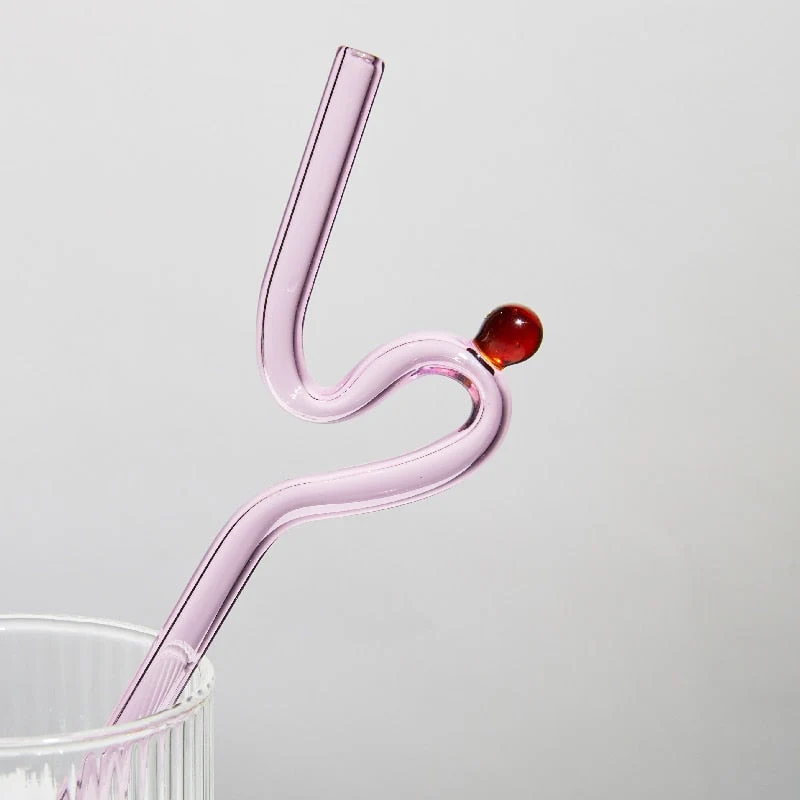Farverig Miljøvenlig Genanvendelig Glasst straw