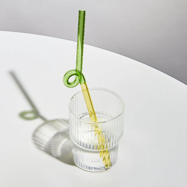 Farverig Miljøvenlig Genanvendelig Glasst straw