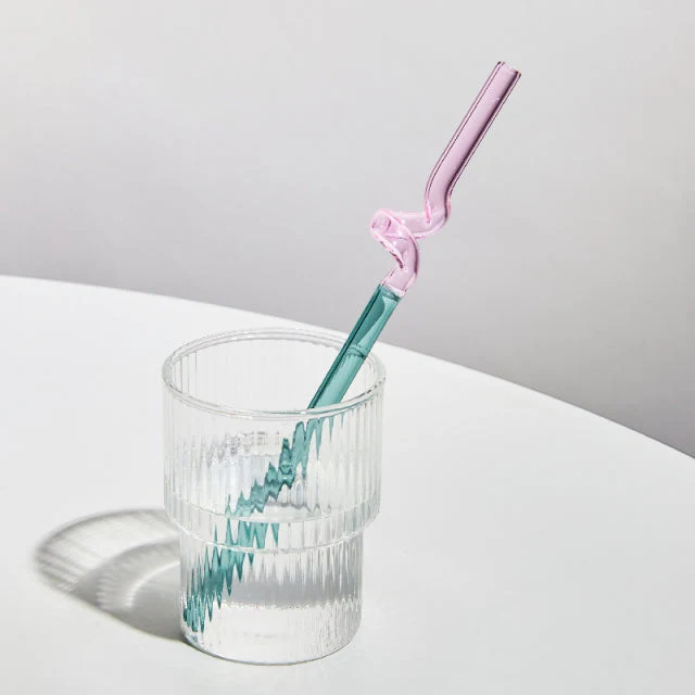 Farverig Miljøvenlig Genanvendelig Glasst straw