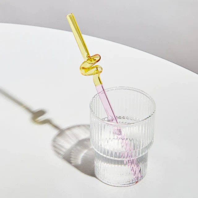 Farverig Miljøvenlig Genanvendelig Glasst straw