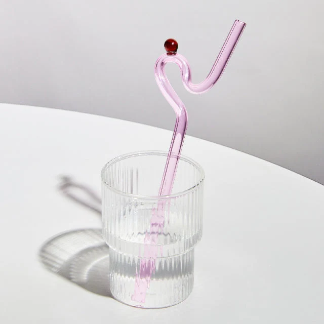 Farverig Miljøvenlig Genanvendelig Glasst straw