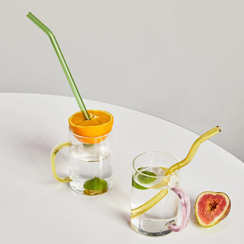 Farverig Miljøvenlig Genanvendelig Glasst straw