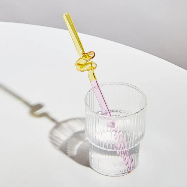 Farverig Miljøvenlig Genanvendelig Glasst straw