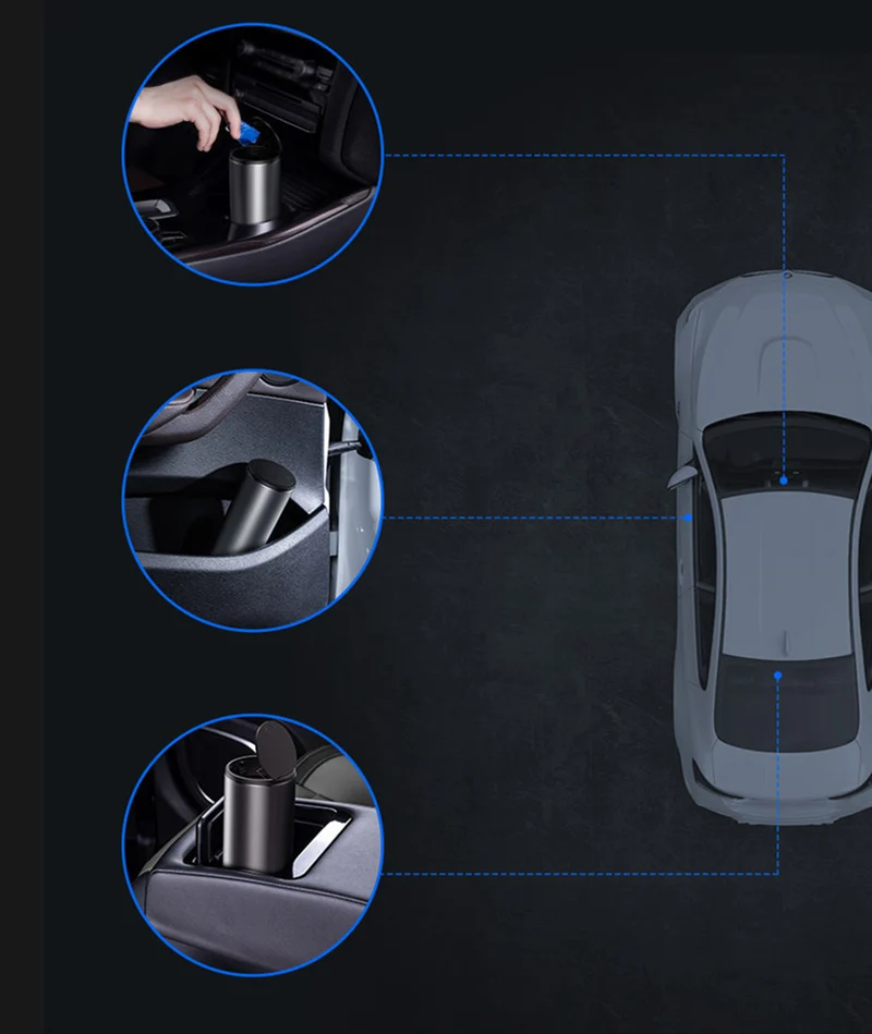 Elegant Mini Mat Skraldespand til Bilen