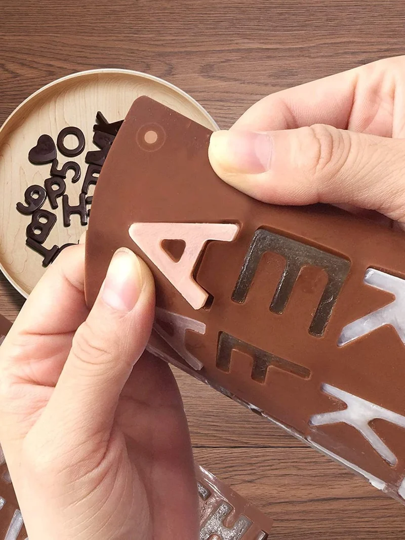 3D Alfabet Silikone DIY Chokoladeform
