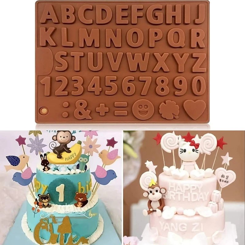 3D Alfabet Silikone DIY Chokoladeform