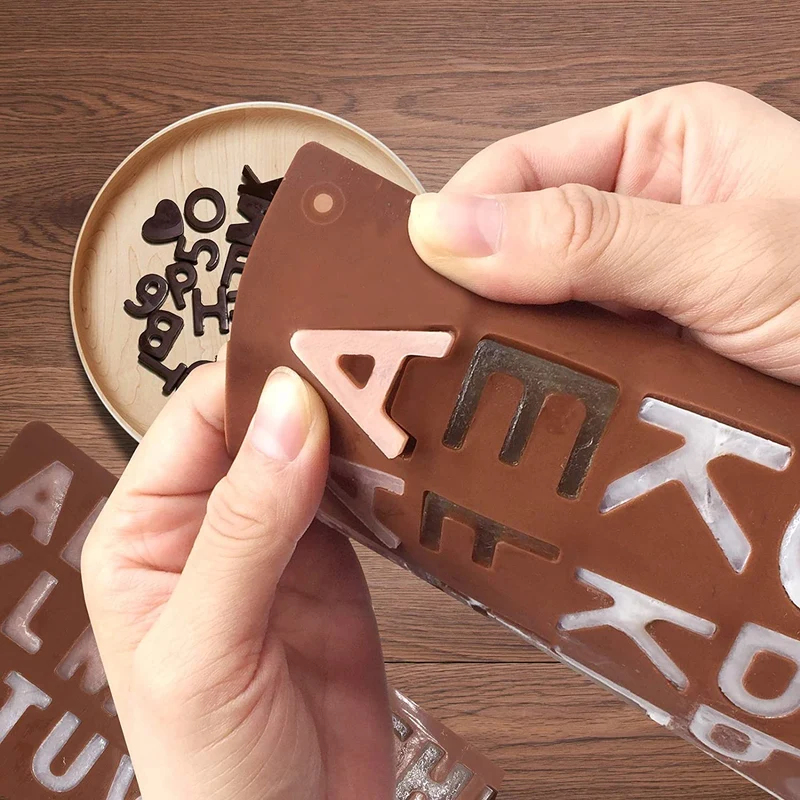 3D Alfabet Silikone DIY Chokoladeform