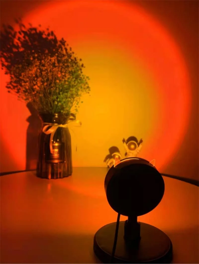 Kat Øre Skrivebords Solnedgang Lampe