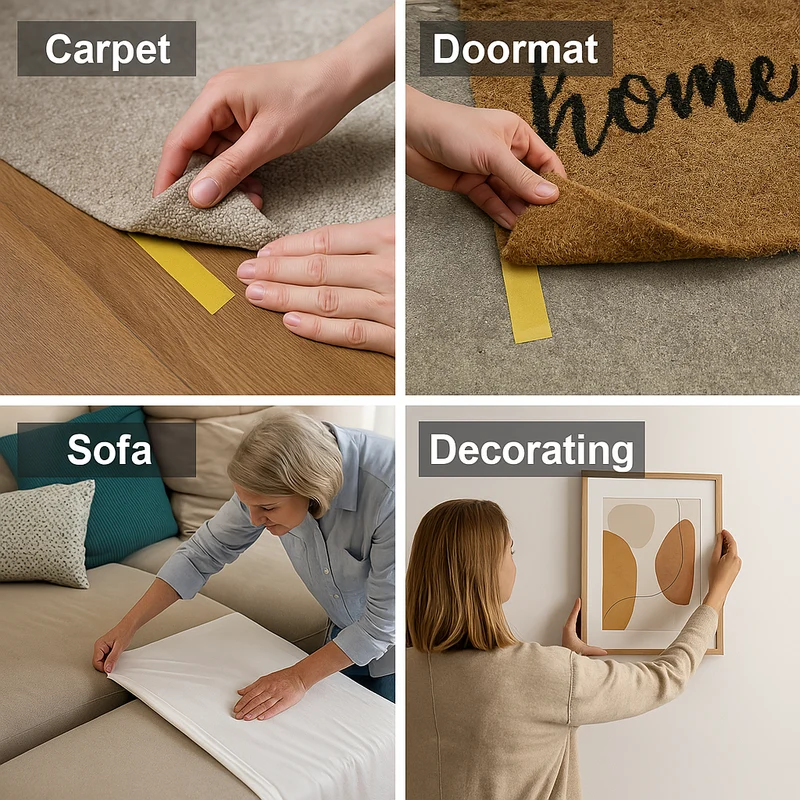 Dobbelt-sidet kraftig reparationsbånd