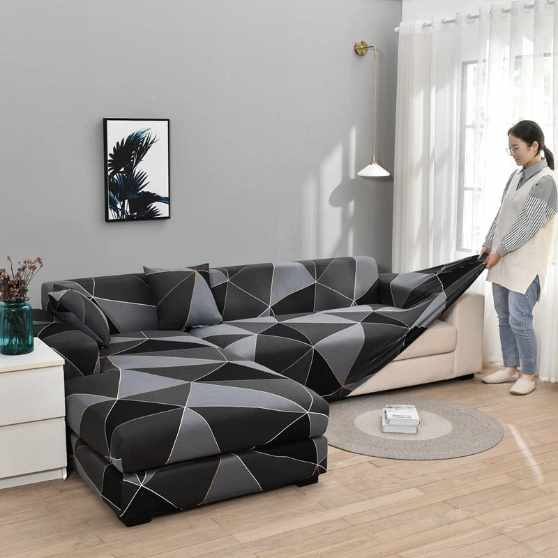 Moderne skridsikre farverige elastiske sofaovertræk