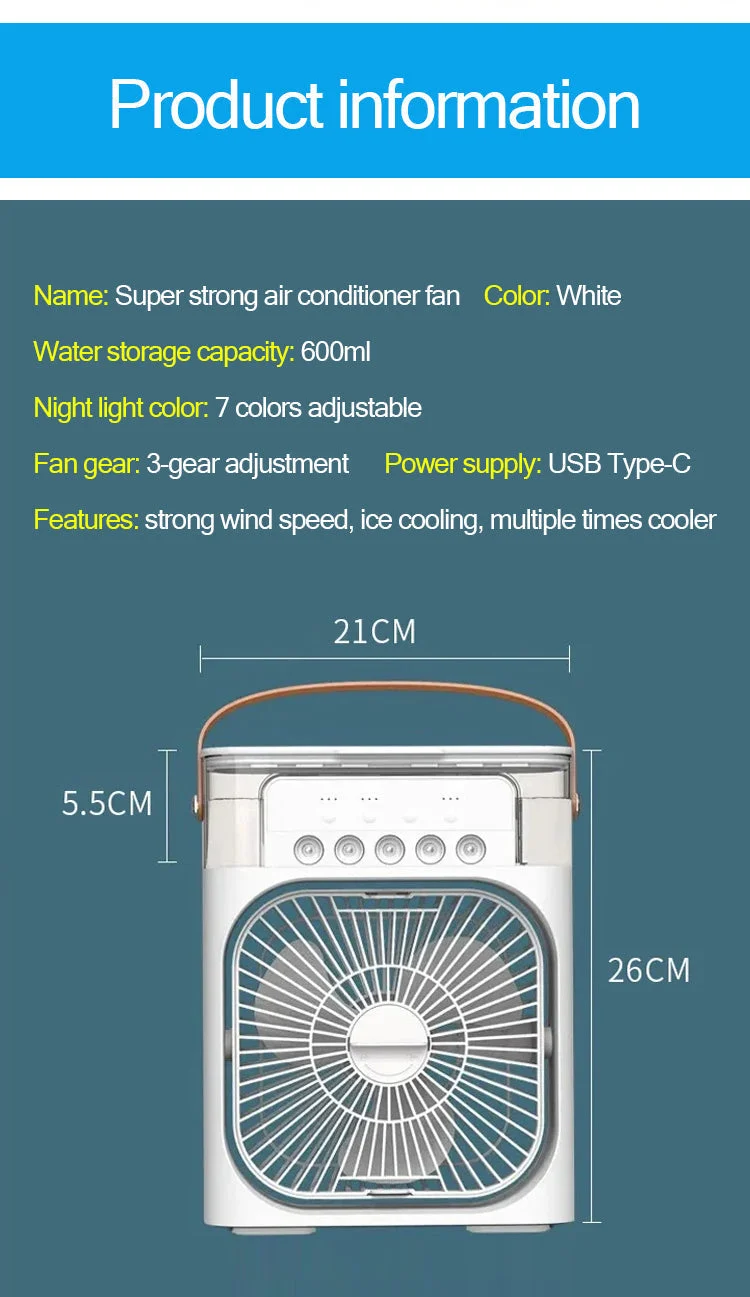 Bærbar Mini Air Cooling Fan