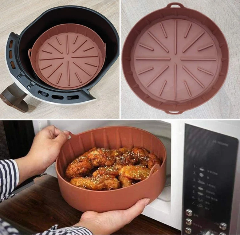Nonstick genanvendelig air fryer kurv