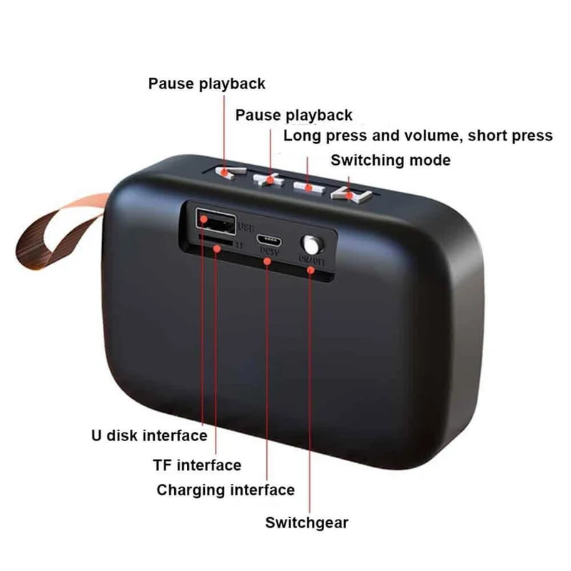 Vintage Mini Bluetooth Højttaler