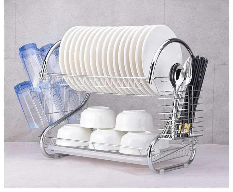 Køkken Rustfrit Stål Rack Bestik Organizer