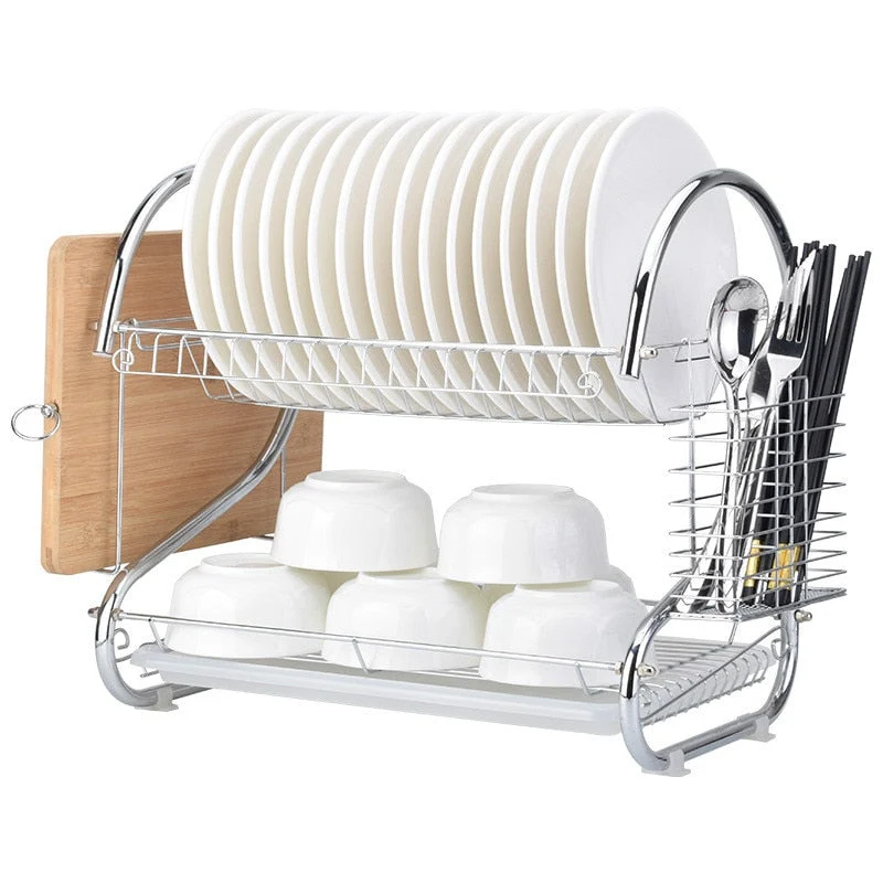 Køkken Rustfrit Stål Rack Bestik Organizer