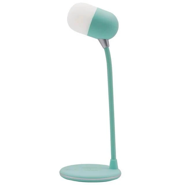 Bluetooth Højttaler Trådløs Oplader Bordlampe
