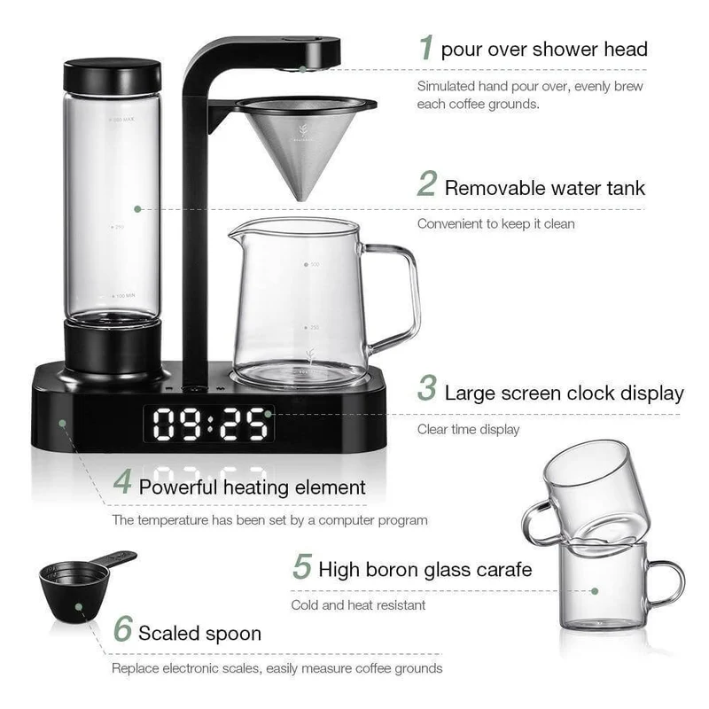 Anti-Drip Automatisk Kaffemaskine