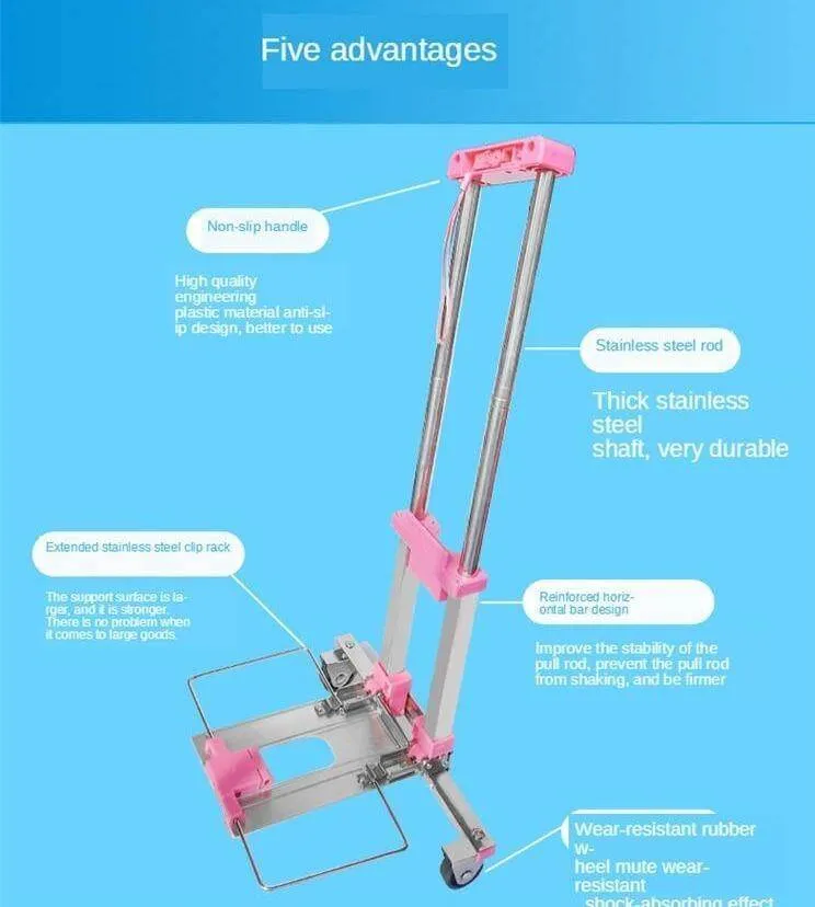 Bærbar Foldbar Skubbehåndvogn