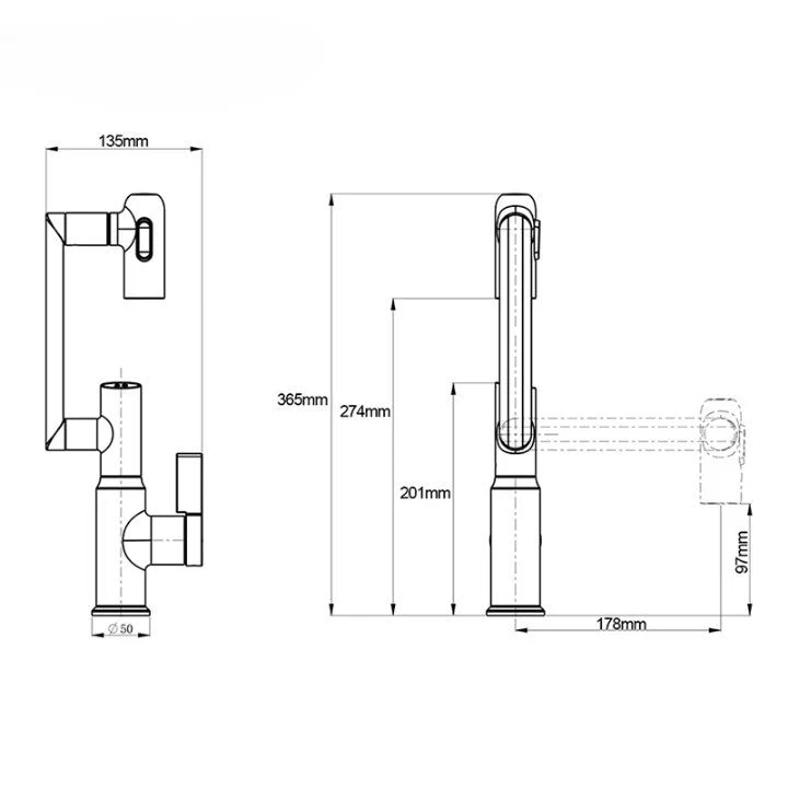 Digital Temperatur Fuldrejse Ultra Spin Bassinarmatur