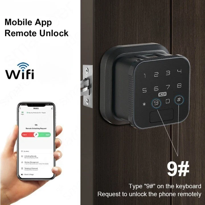 Nøglefri adgang Smart Wifi elektronisk fingeraftrykslås