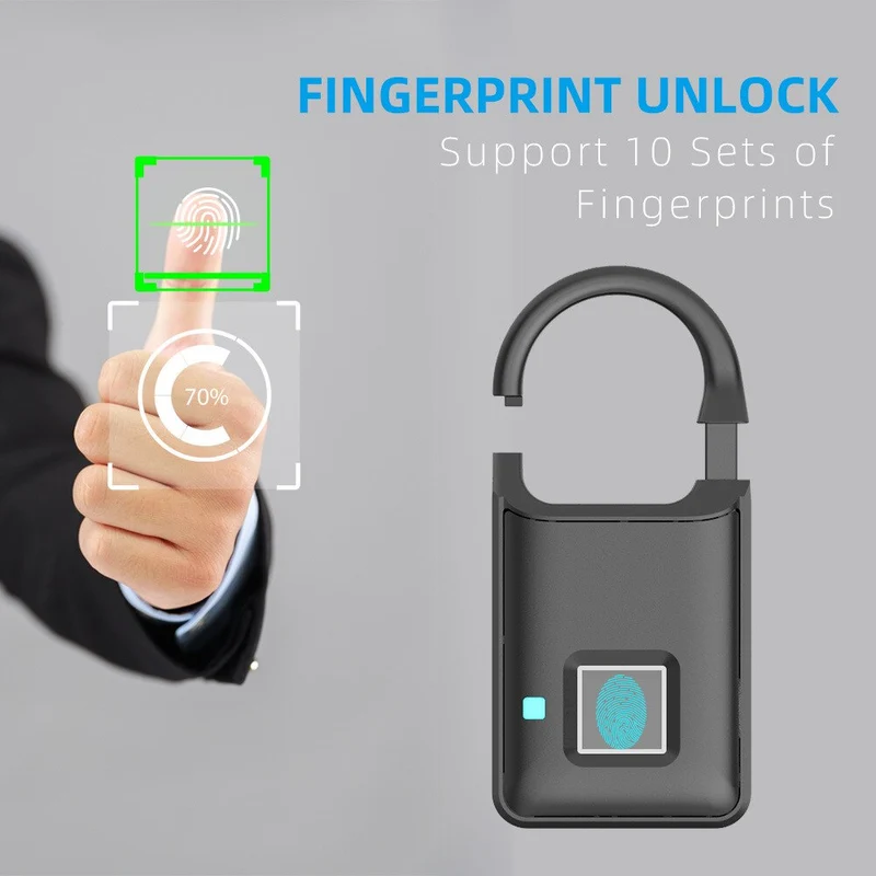 Touch Guard Smart Fingeraftryk Vandtæt Sikker Lås