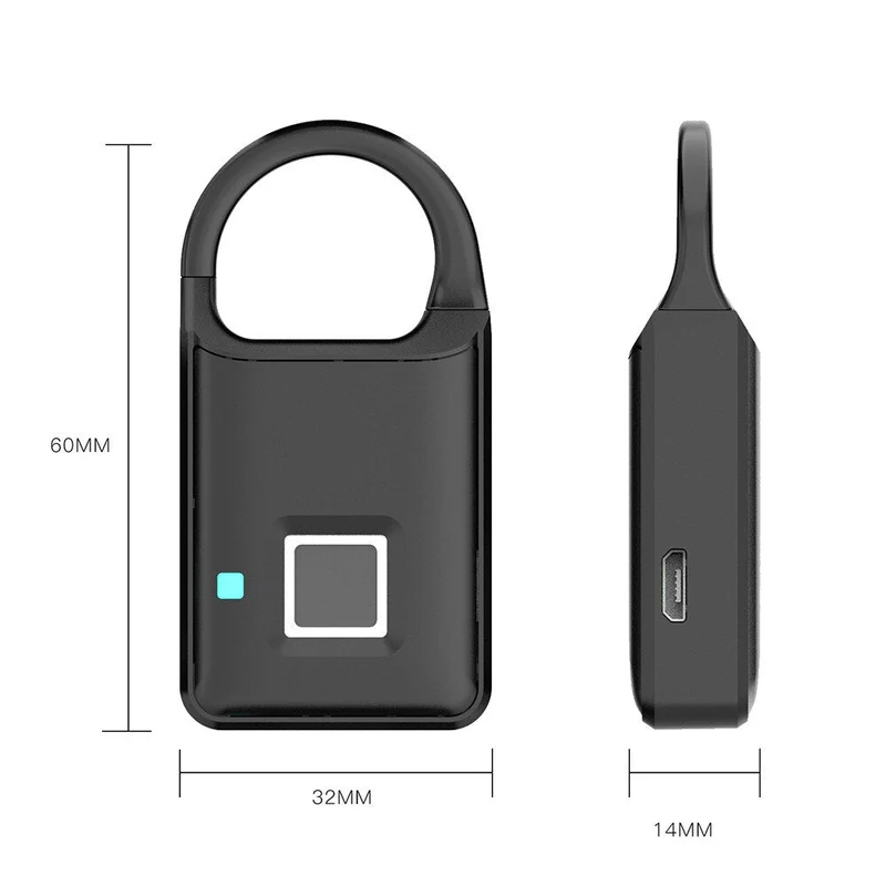 Touch Guard Smart Fingeraftryk Vandtæt Sikker Lås