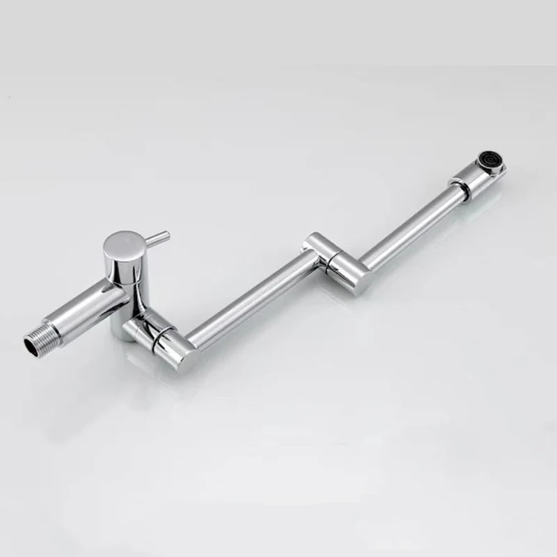 Væghængt foldbar krom grydefyldningsarmatur
