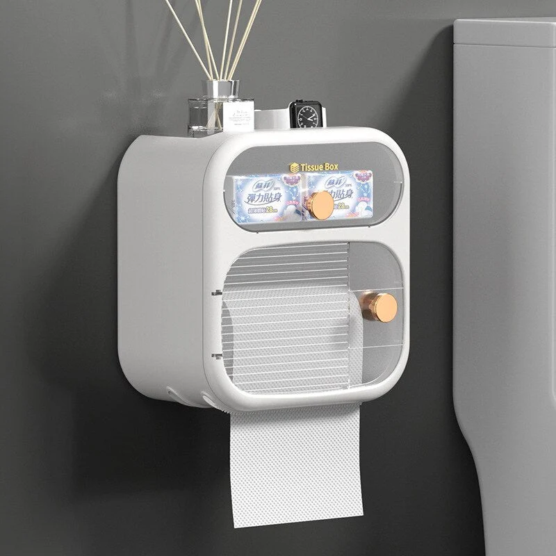 MultiBox Vægmonteret Toiletpapir Håndklæde Opbevaringsboks