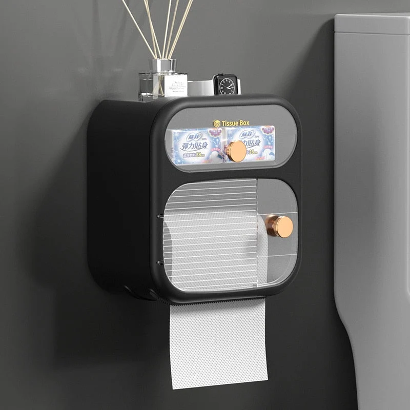 MultiBox Vægmonteret Toiletpapir Håndklæde Opbevaringsboks