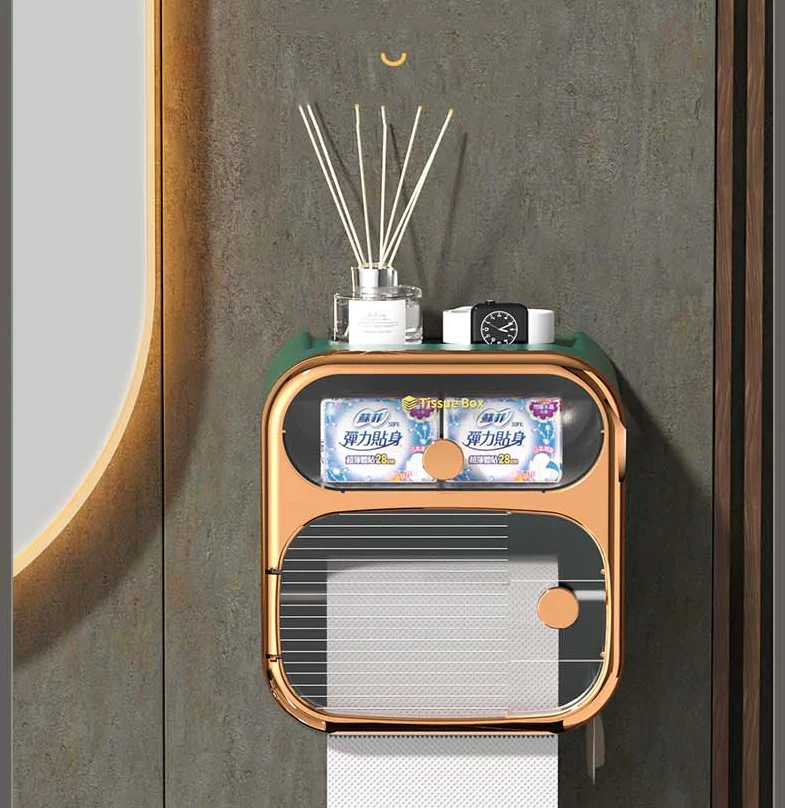 MultiBox Vægmonteret Toiletpapir Håndklæde Opbevaringsboks