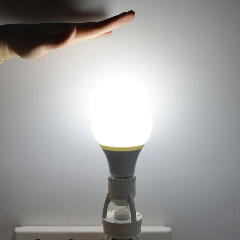 360 Rotating Motion Sensor Stikkontakt Switch Led Pære Base