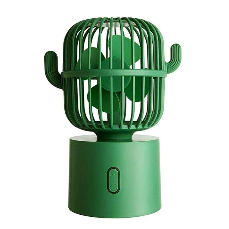 Genopladelig USB Bærbar Mini Kaktus Vifte