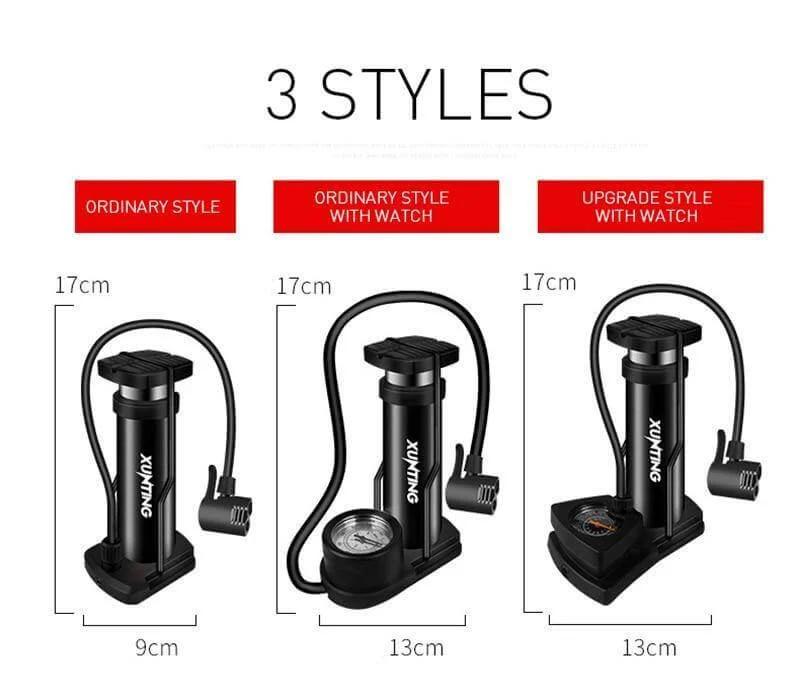 Bærbar Easy Bike Air Inflator Pedal Pumpe