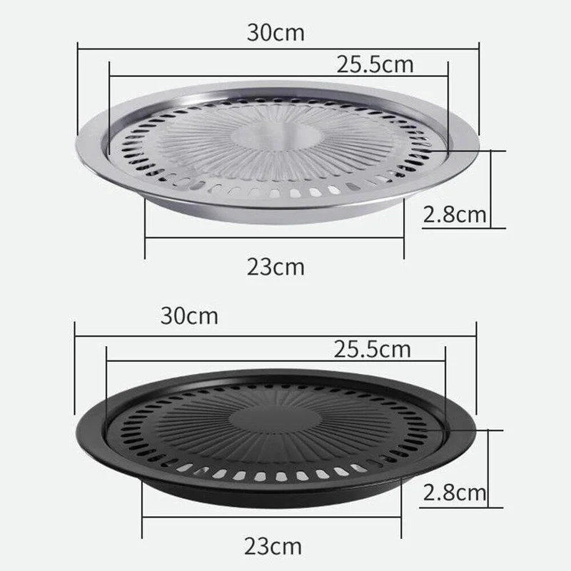 Koreansk bærbar non-stick BBQ grillpande
