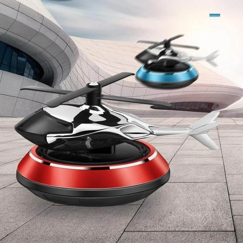 Solcel-drevet roterende helikopter bil luftrenser