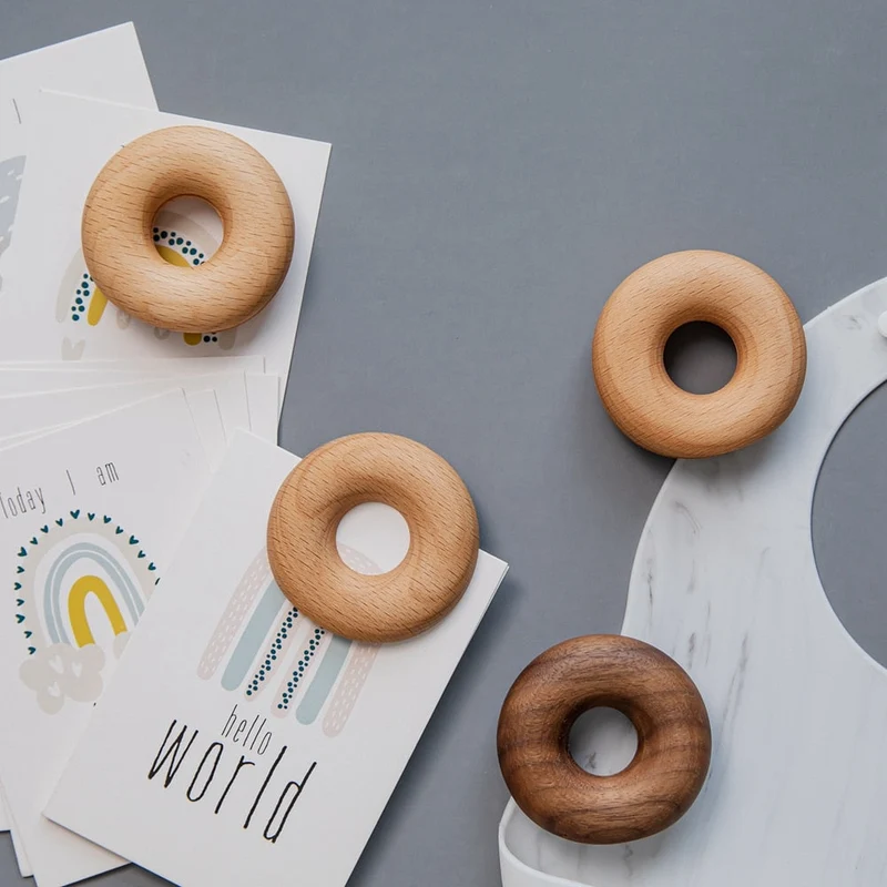 6 stk. træ donut tætning clips