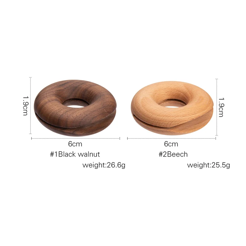 6 stk. træ donut tætning clips
