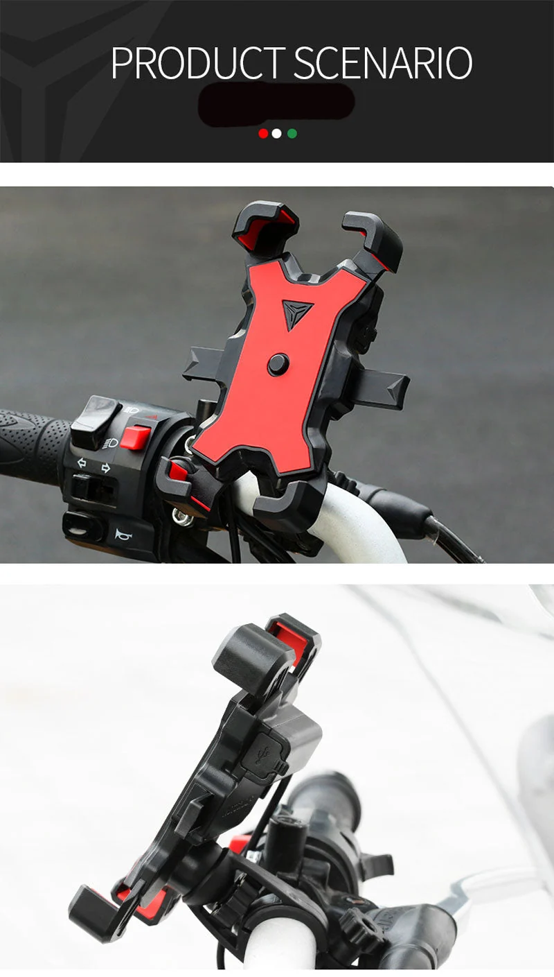 360 roterende USB oplader cykel telefon holder
