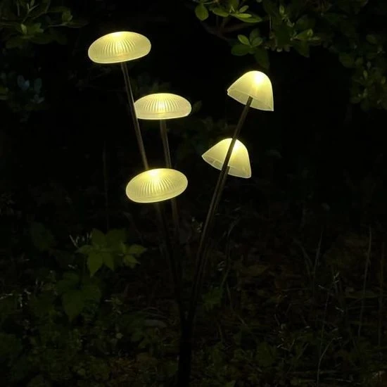 Solcelle Lamper til Haven - Magisk Svampe Design, Nem Installation