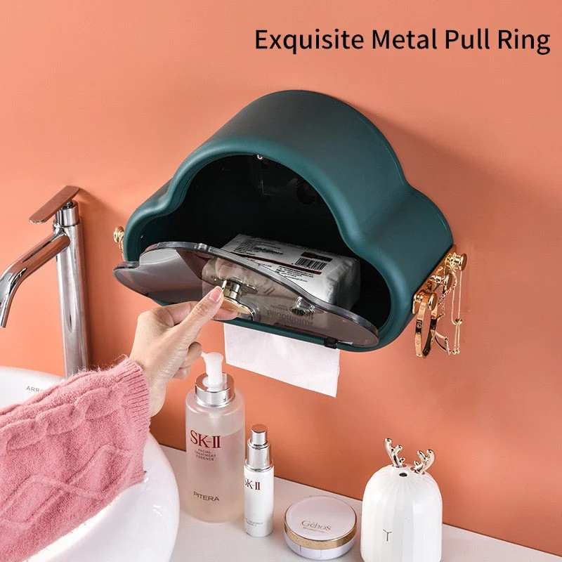 Punch-Free Væghængt Vandtæt Toiletpapirholder