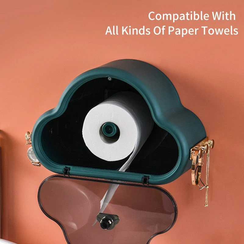 Punch-Free Væghængt Vandtæt Toiletpapirholder