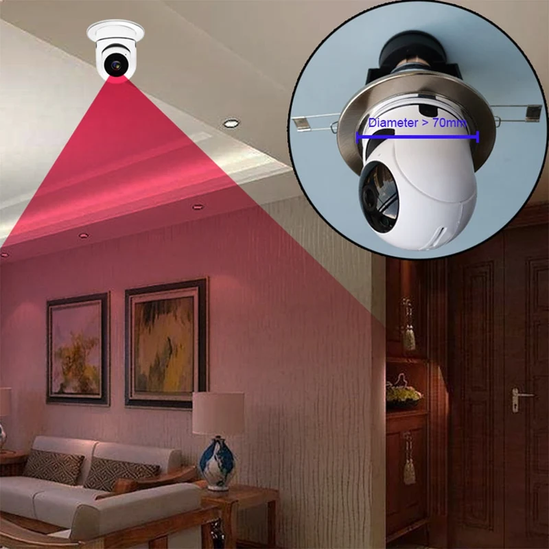360 Wifi Lyspære Auto Tracking Kamera