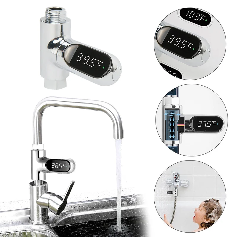 LED Skærm Bad Vand Termometer Vandhane