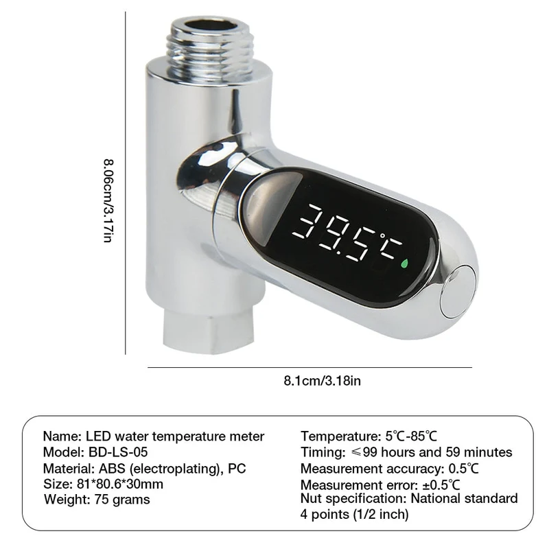 LED Skærm Bad Vand Termometer Vandhane