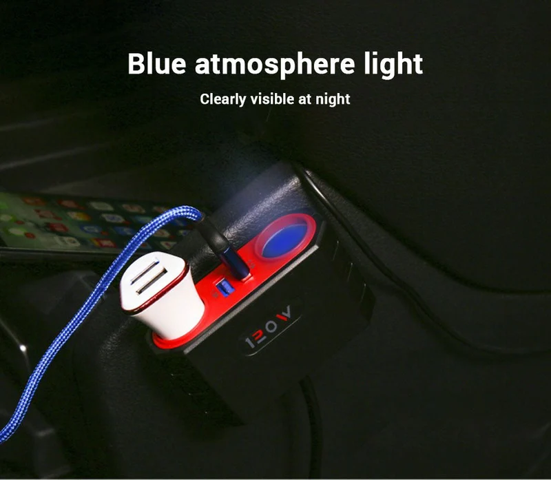 Dobbelt USB-port bil strømadapter