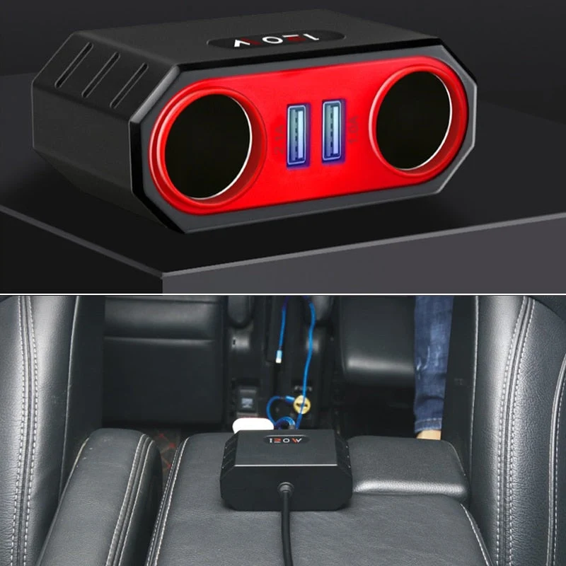 Dobbelt USB-port bil strømadapter