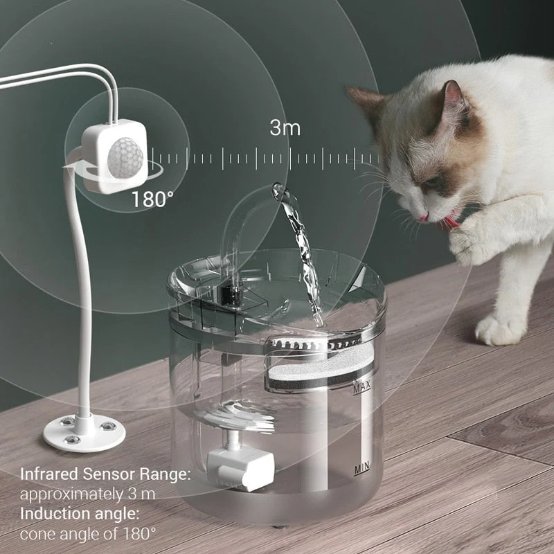 Automatisk sensor pet vand fontæne