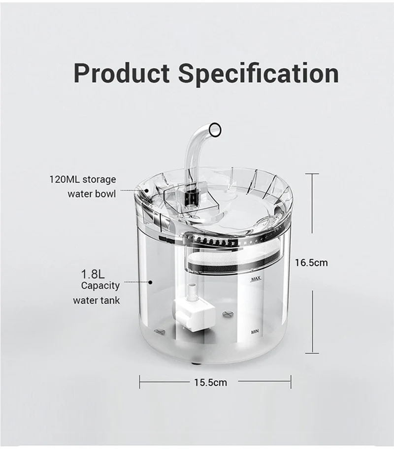 Automatisk sensor pet vand fontæne